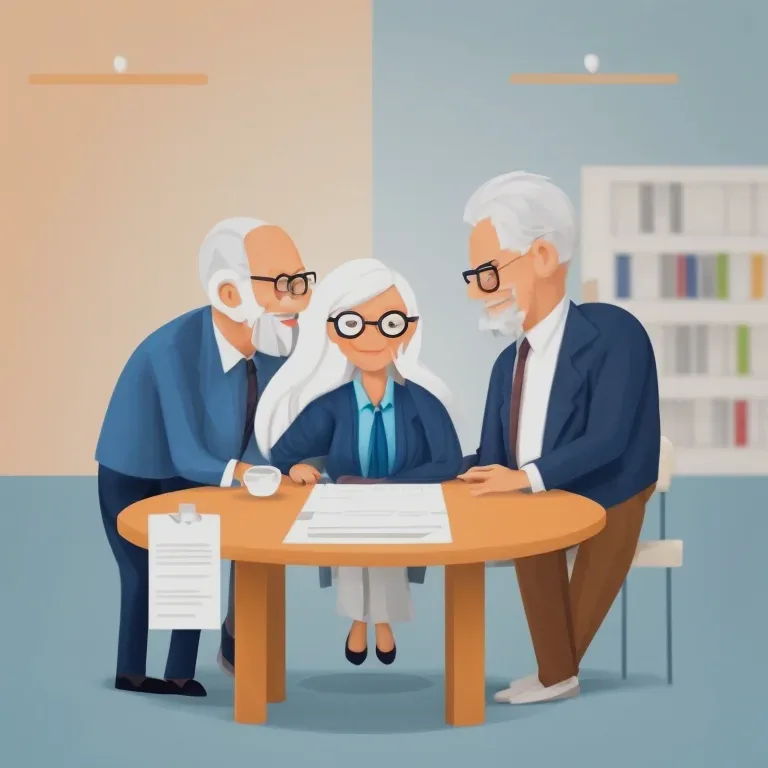 KaoruYSeniorの相談風景と資料確認の様子
